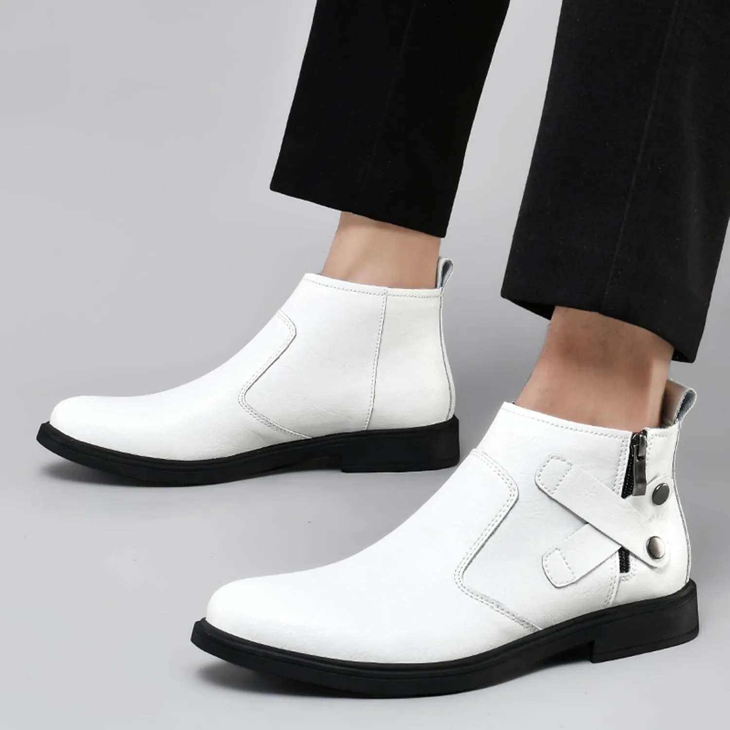 Men's Western Cowboy Boots Pointed Chelsea Boots