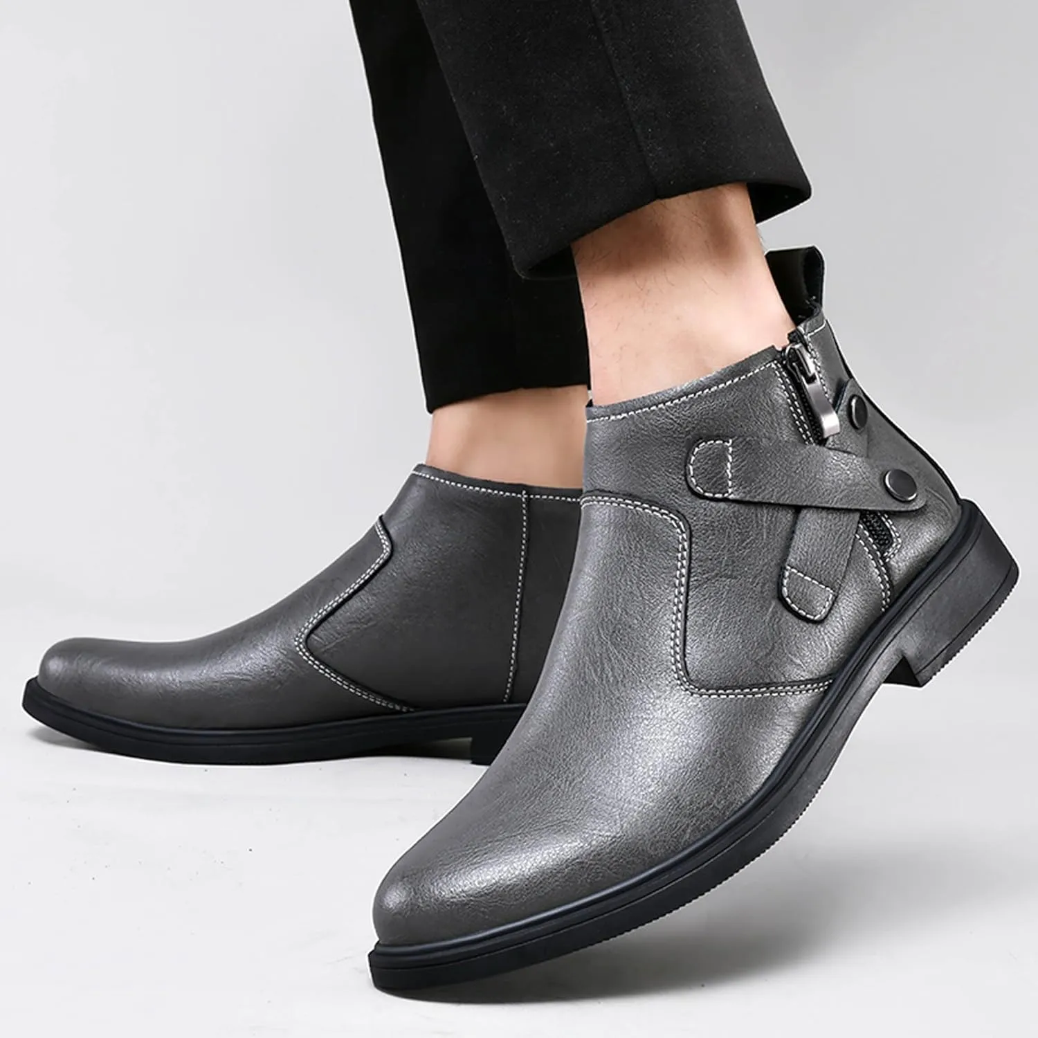 Men's Western Cowboy Boots Pointed Chelsea Boots