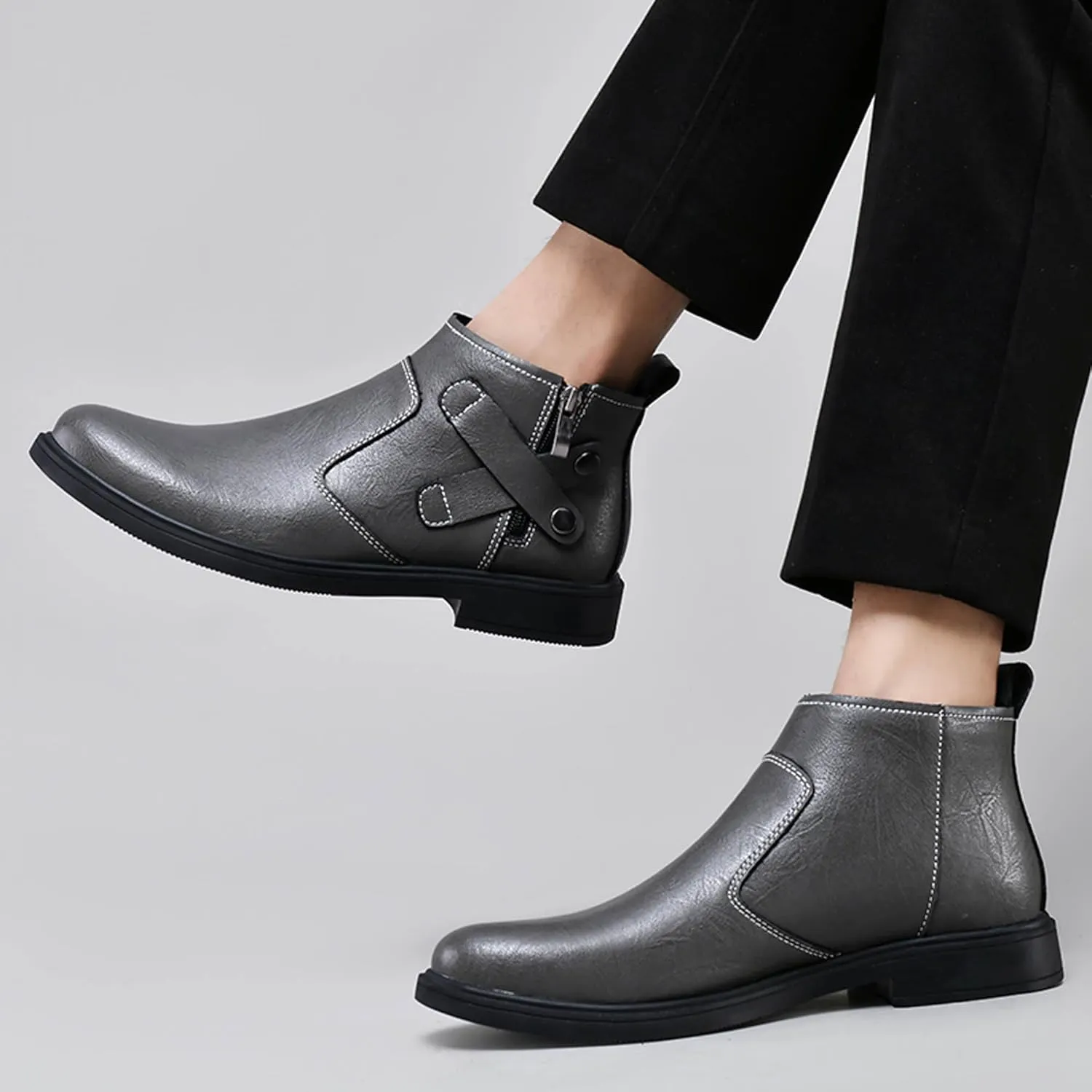Men's Western Cowboy Boots Pointed Chelsea Boots