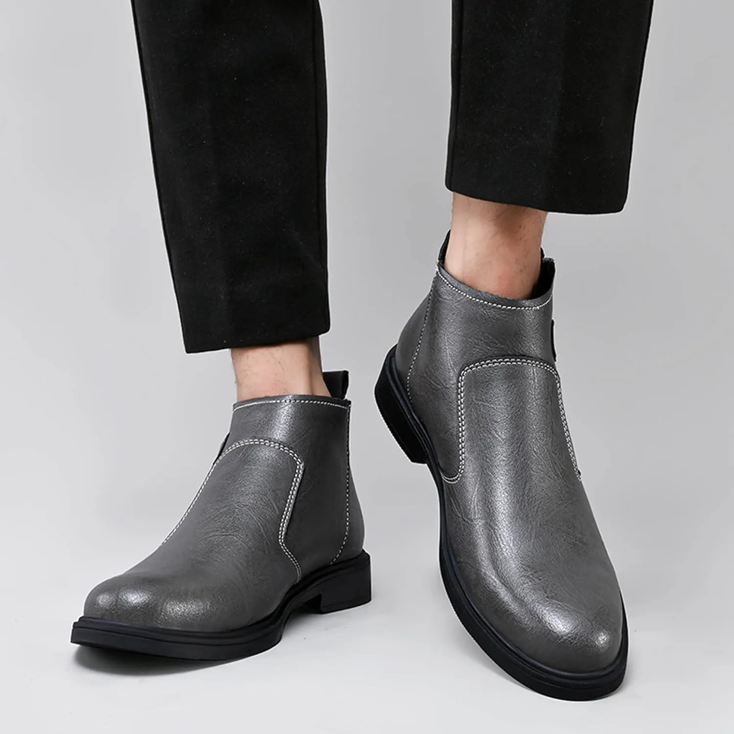 Men's Western Cowboy Boots Pointed Chelsea Boots