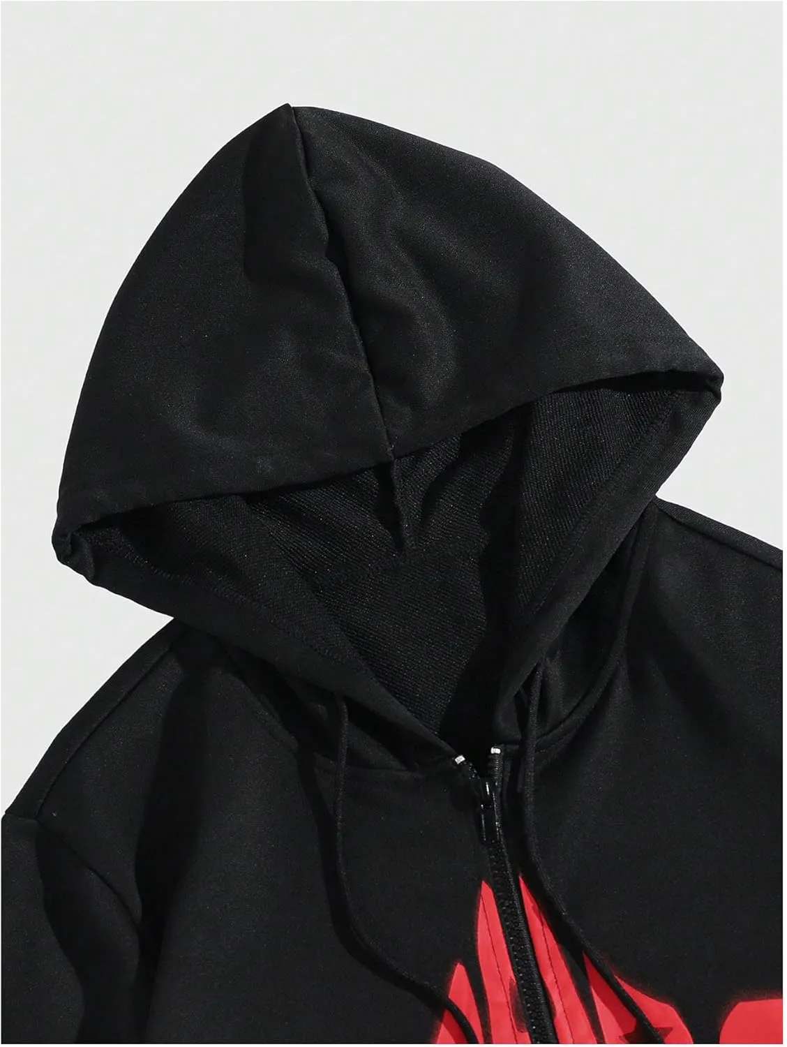 Men's Zip Up Hoodie Sweatshirts Star Graphic Long Sleeve Oversized Hooded Pullovers