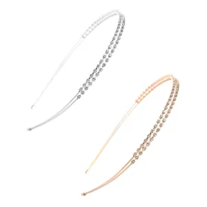 MERRYHAPY Unique Stylish Rhinestone Headband Set Girl Hair Hoops Elegant Headwear for Makeup Face Washing