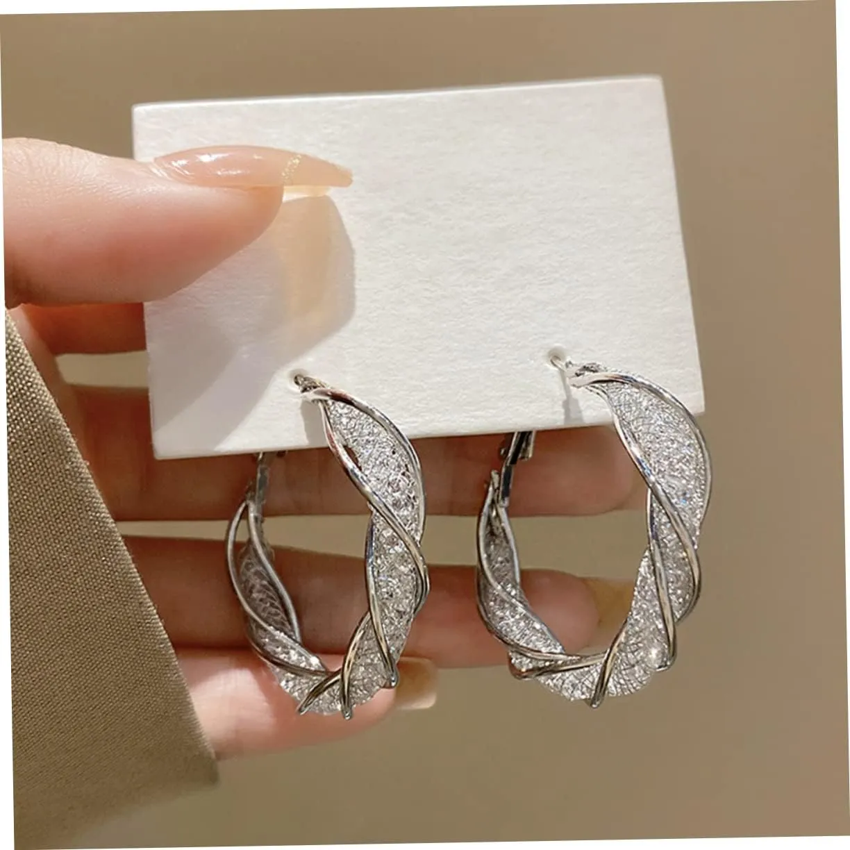 Minimalist Women Earrings Lightweight Hoops for Work out Material Chic Design for Everyday Wear present