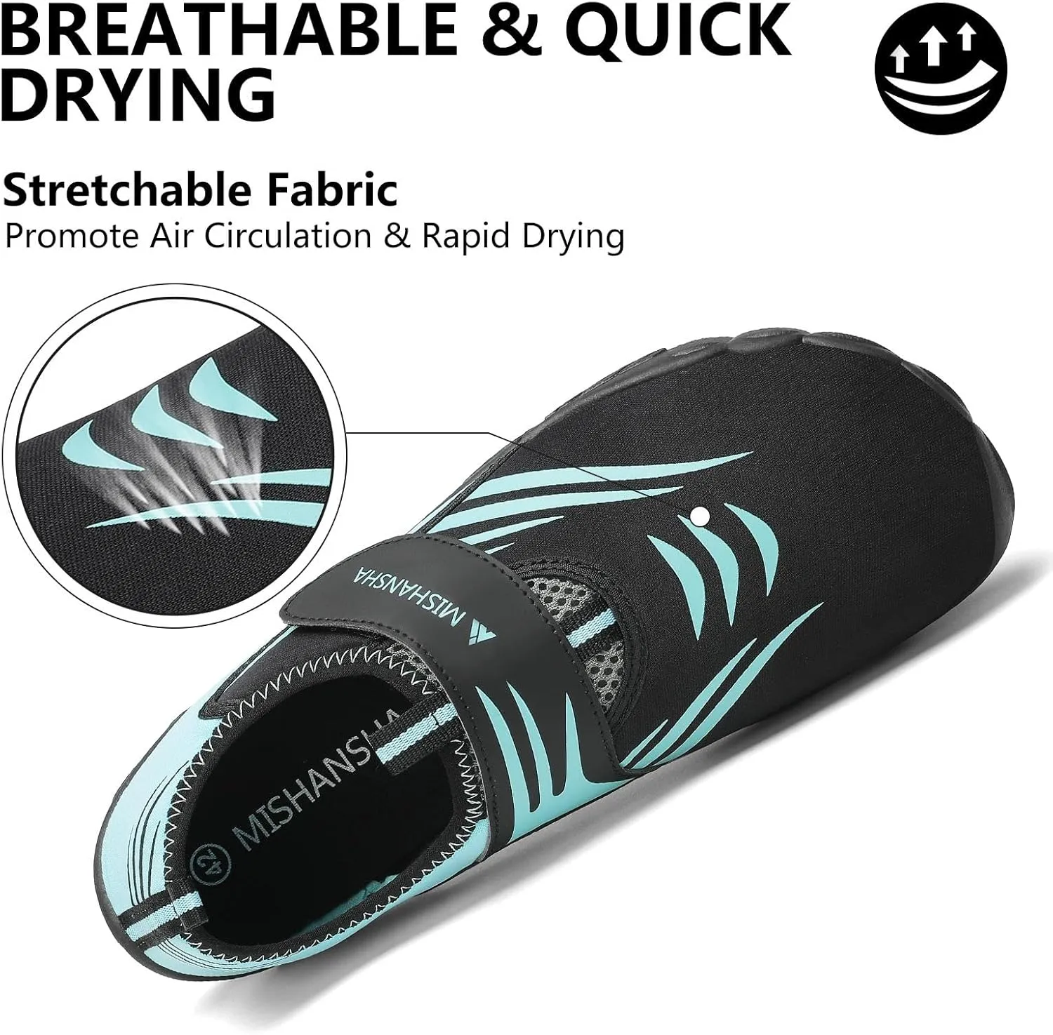 Mishansha Womens Mens Water Swim Shoes Wide Toe Box Barefoot Shoes US Size 5.5-13.5 Women / 3-11.5 Men