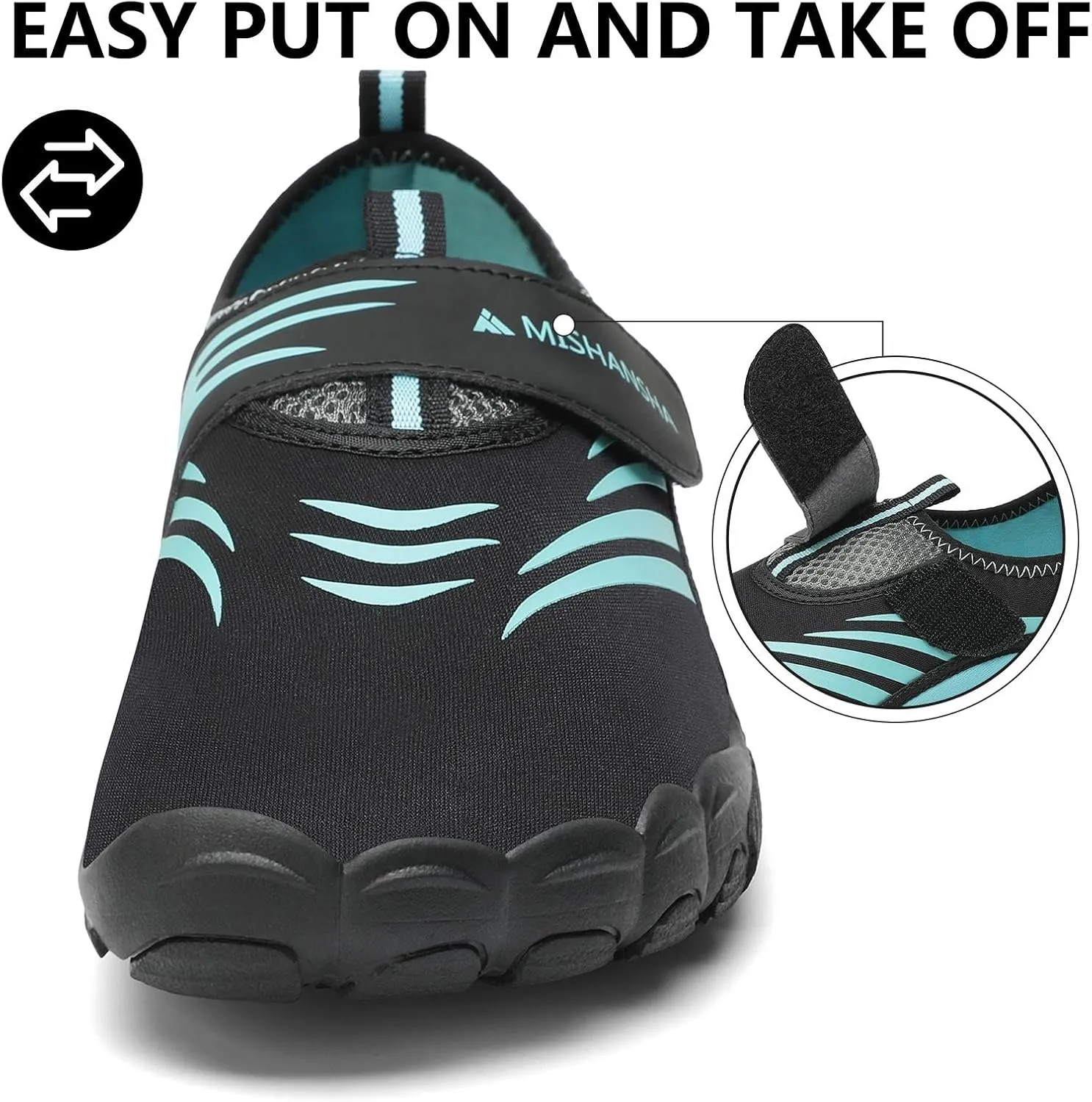 Mishansha Womens Mens Water Swim Shoes Wide Toe Box Barefoot Shoes US Size 5.5-13.5 Women / 3-11.5 Men
