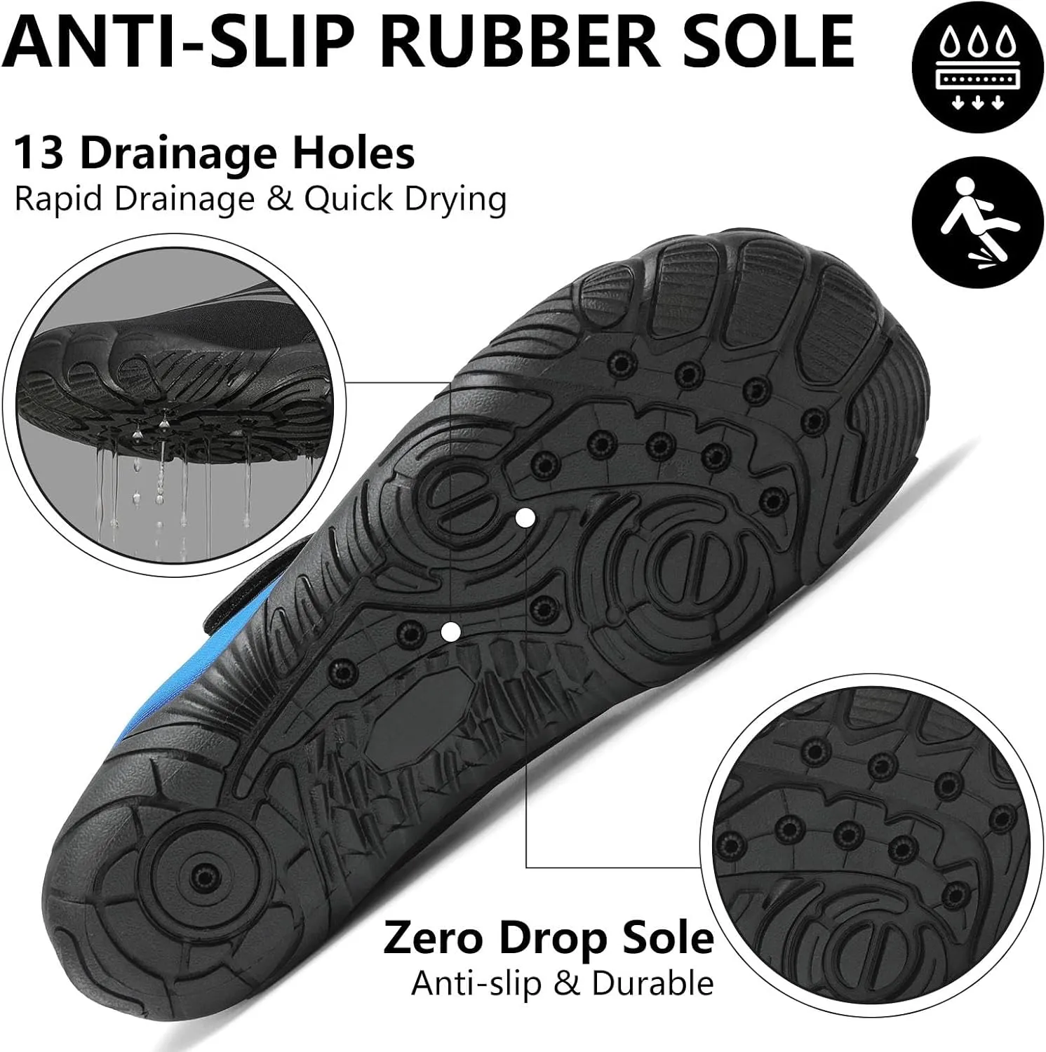 Mishansha Womens Mens Water Swim Shoes Wide Toe Box Barefoot Shoes US Size 5.5-13.5 Women / 3-11.5 Men
