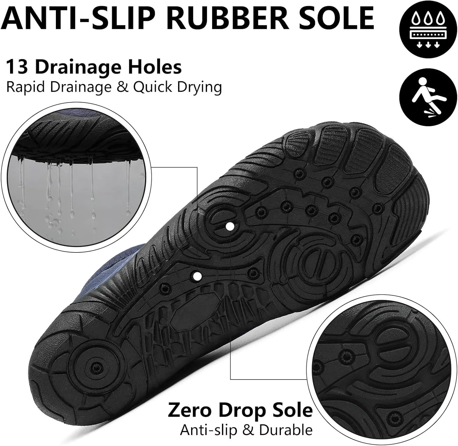 Mishansha Womens Mens Water Swim Shoes Wide Toe Box Barefoot Shoes US Size 5.5-13.5 Women / 3-11.5 Men
