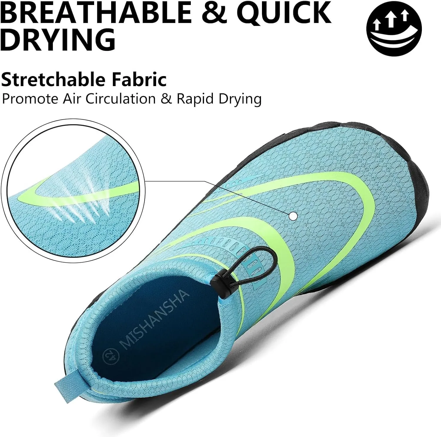 Mishansha Womens Mens Water Swim Shoes Wide Toe Box Barefoot Shoes US Size 5.5-13.5 Women / 3-11.5 Men