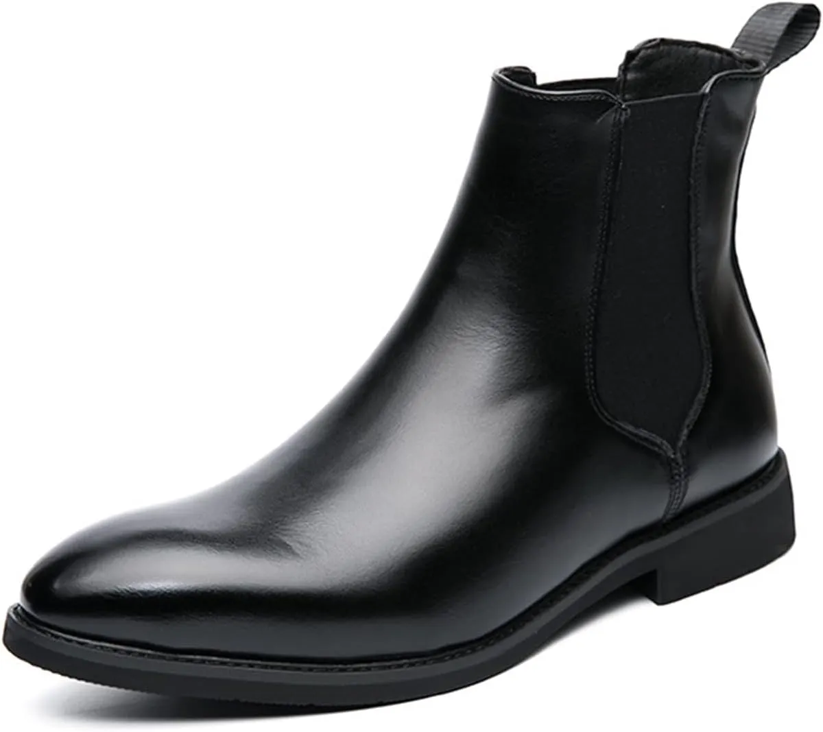 New Chelsea Boots For Men Elastic Bandage PU Slip On Anti-slip Non Slip Waterproof Wearable Dress Casual Pull On