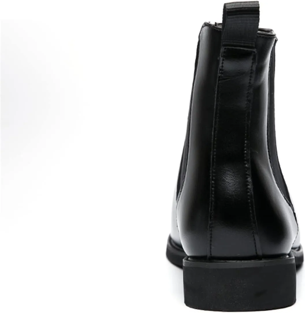 New Chelsea Boots For Men Elastic Bandage PU Slip On Anti-slip Non Slip Waterproof Wearable Dress Casual Pull On