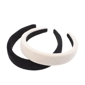 PartyKindom 2pcs Retro Headbands Non-skid Simple Hair Accessories for Women Lightweight Comfortable Design for Festivals Parties and Everyday Use