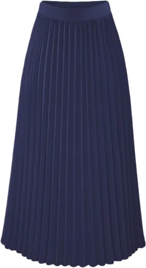 Pleated Skirts for Women Tiered Maxi Long Skirt Dress Casual High Waisted Skirt Boho Flowy Swing Fashion Skirts