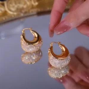 RAFER Oval Hoop Earrings for Women, 925 silver needle Earrings,CZ Earring, Modern Earrings