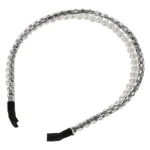 Rhinestone Hair Hoops Accessories Double Row Headband Hair Jewelry Red Rhinestone Headband