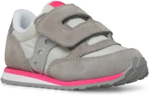 Saucony Baby Jazz Hook & Loop Sneaker, Grey/Silver/Pink, 12 US Unisex Little Kid
