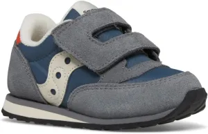 Saucony Jazz Hook & Loop Sneaker (Toddler/Little Kid), Grey/Blue/Orange, 12 US Unisex