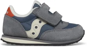 Saucony Jazz Hook & Loop Sneaker (Toddler/Little Kid), Grey/Blue/Orange, 4.5 US Unisex