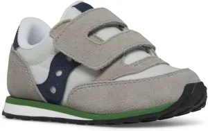 Saucony Jazz Hook & Loop Sneaker (Toddler/Little Kid), Grey/Navy/Green, 5.5 US Unisex
