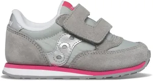 Saucony Kids Baby Jazz Hook & Loop Sneaker, Grey/Silver/Pink, 9 US Unisex Toddler