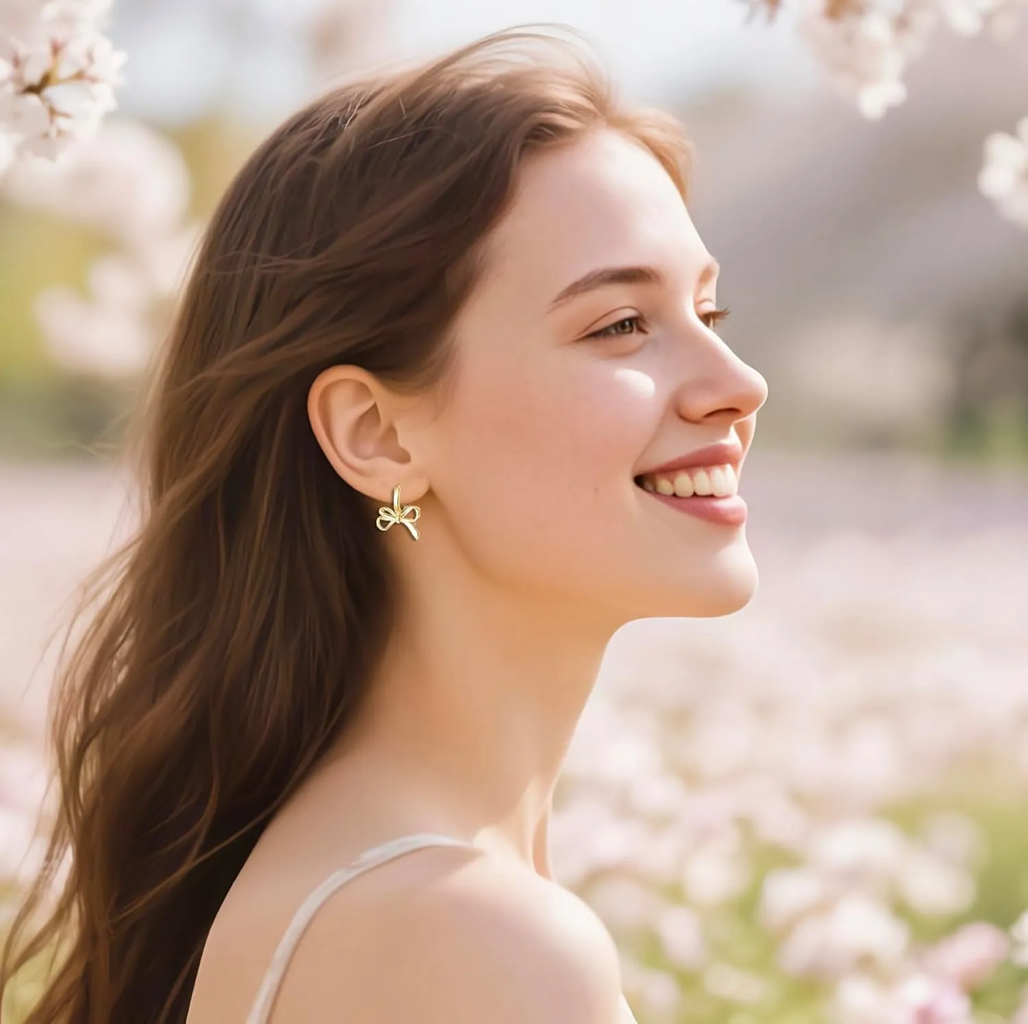 SLUYNZ 925 Sterling Silver Bow Hoop Earrings for Women Teen Girls Bow Ribbon Huggie Earrings