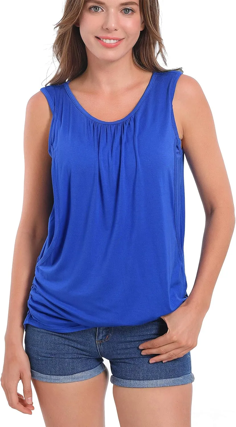 SUIEK Women's Maternity Nursing Tops Breastfeeding Tanks Tee Shirt Pregnancy Clothes