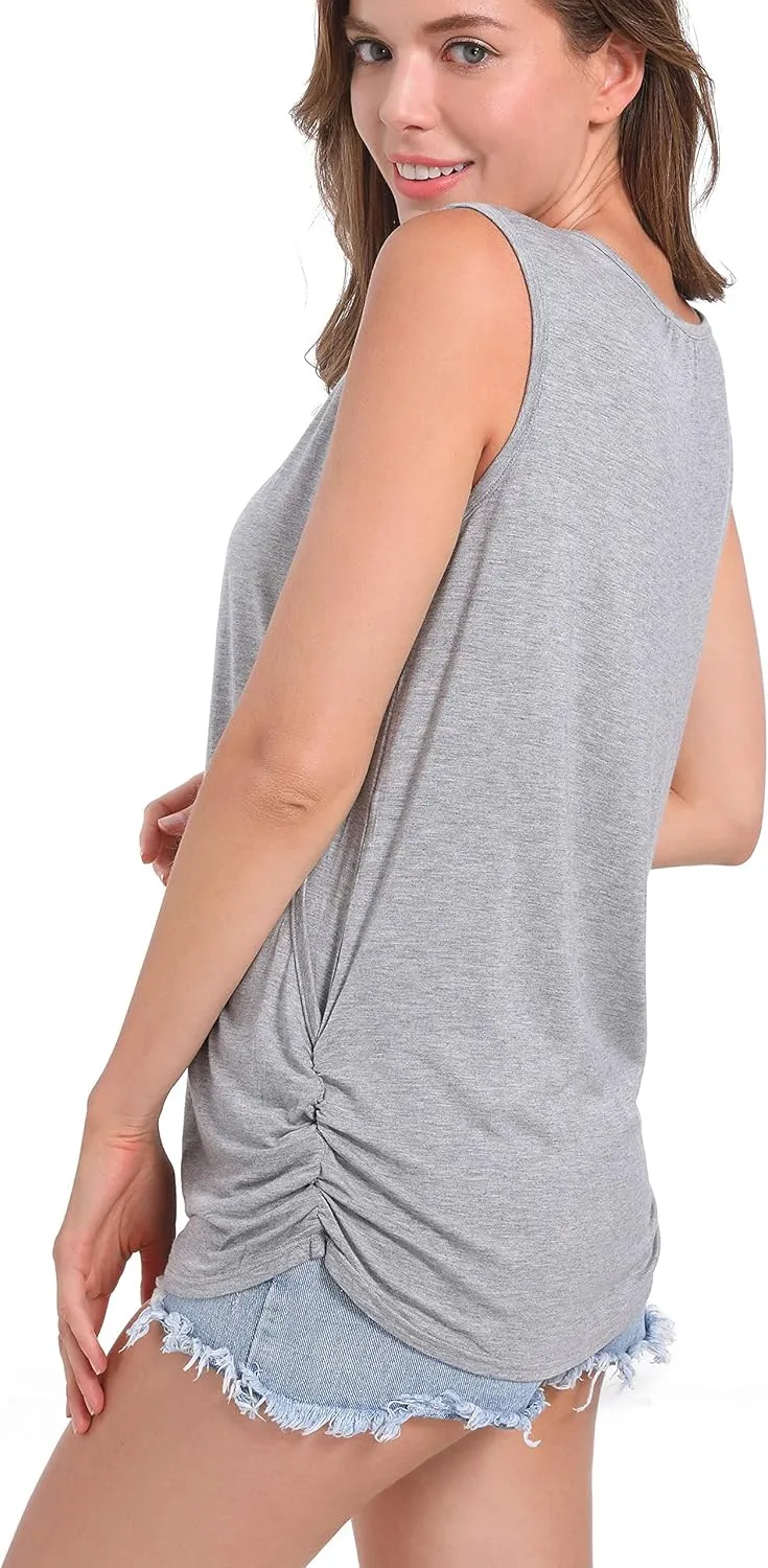 SUIEK Women's Maternity Nursing Tops Breastfeeding Tanks Tee Shirt Pregnancy Clothes