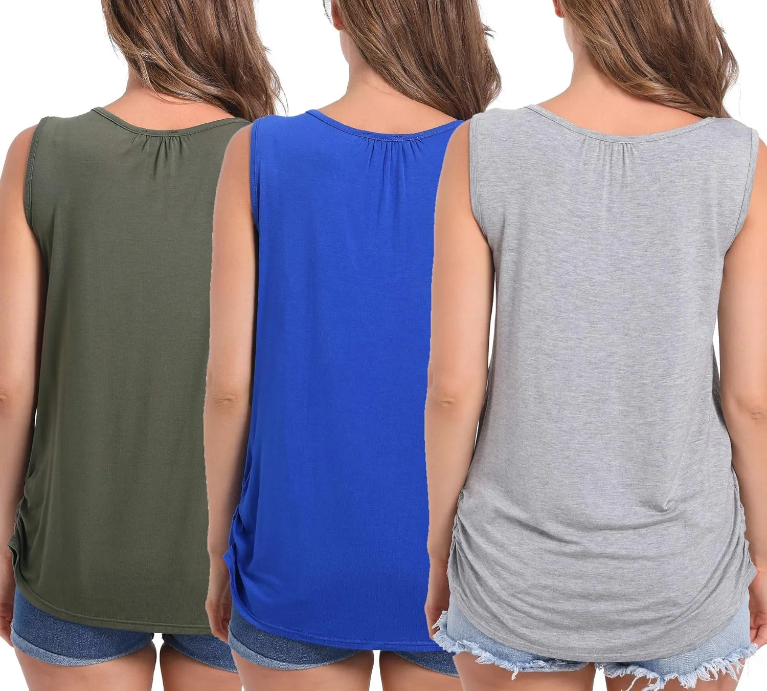 SUIEK Women's Maternity Nursing Tops Breastfeeding Tanks Tee Shirt Pregnancy Clothes