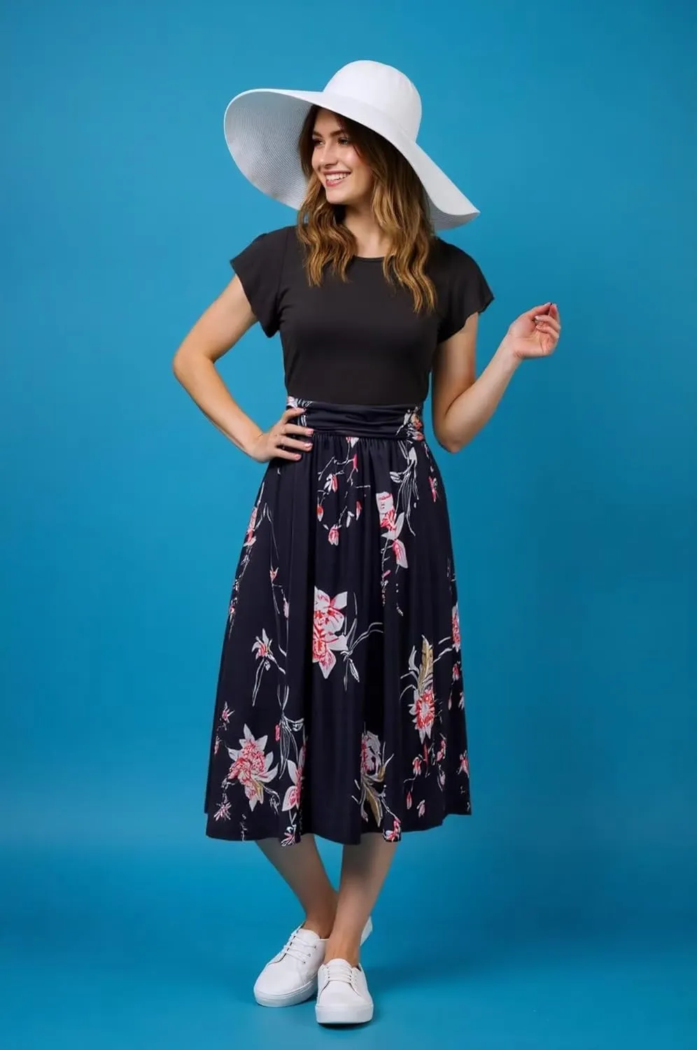 Superband Women Summer 2025 Maxi Dress Vacation Floral Short SleeveSquare Neck Casual Boho Split Beach Long Flowy Sundress