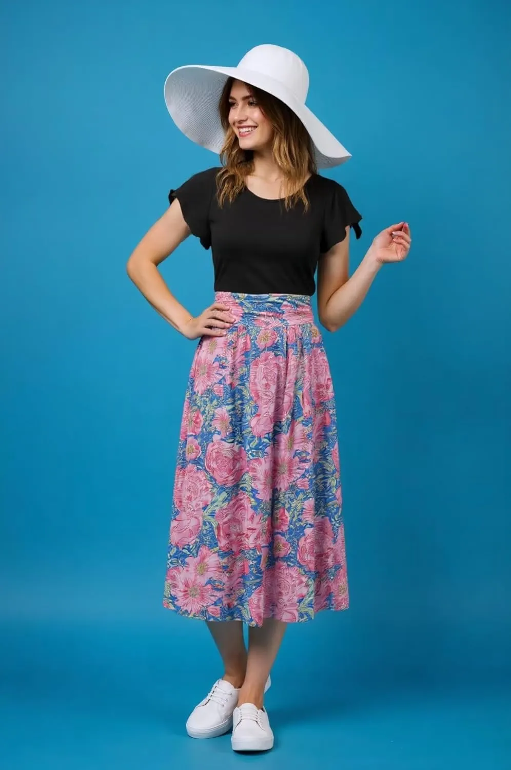 Superband Women Summer 2025 Maxi Dress Vacation Floral Short SleeveSquare Neck Casual Boho Split Beach Long Flowy Sundress