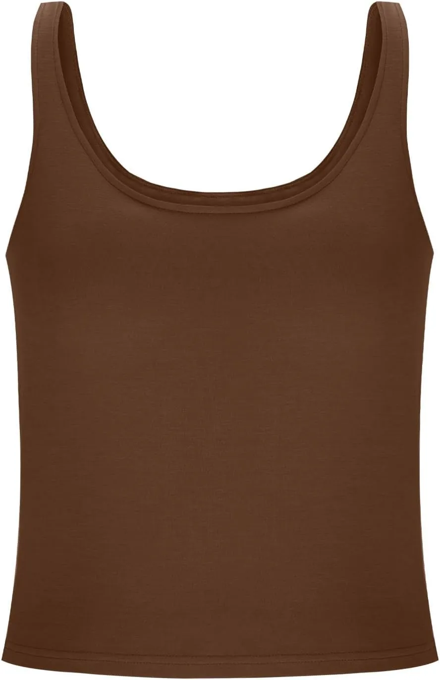 Tank Tops with Built in Bra Womens Padded Yoga Camisole Shelf Bras Tank Tops Basic Racerback Workout Modal Undershirt