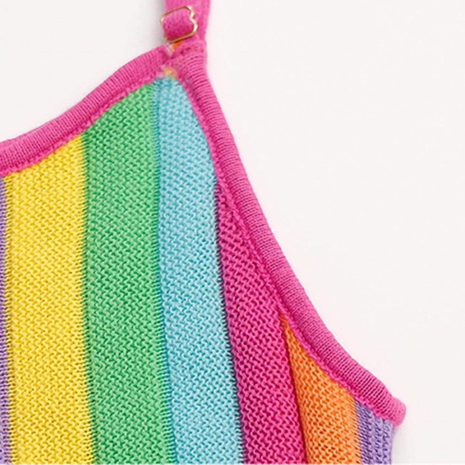 Toddler Baby Girls Rainbow Dress Summer Sleeveless Beach Sundress Casual Swing Spaghetti Straps Dress