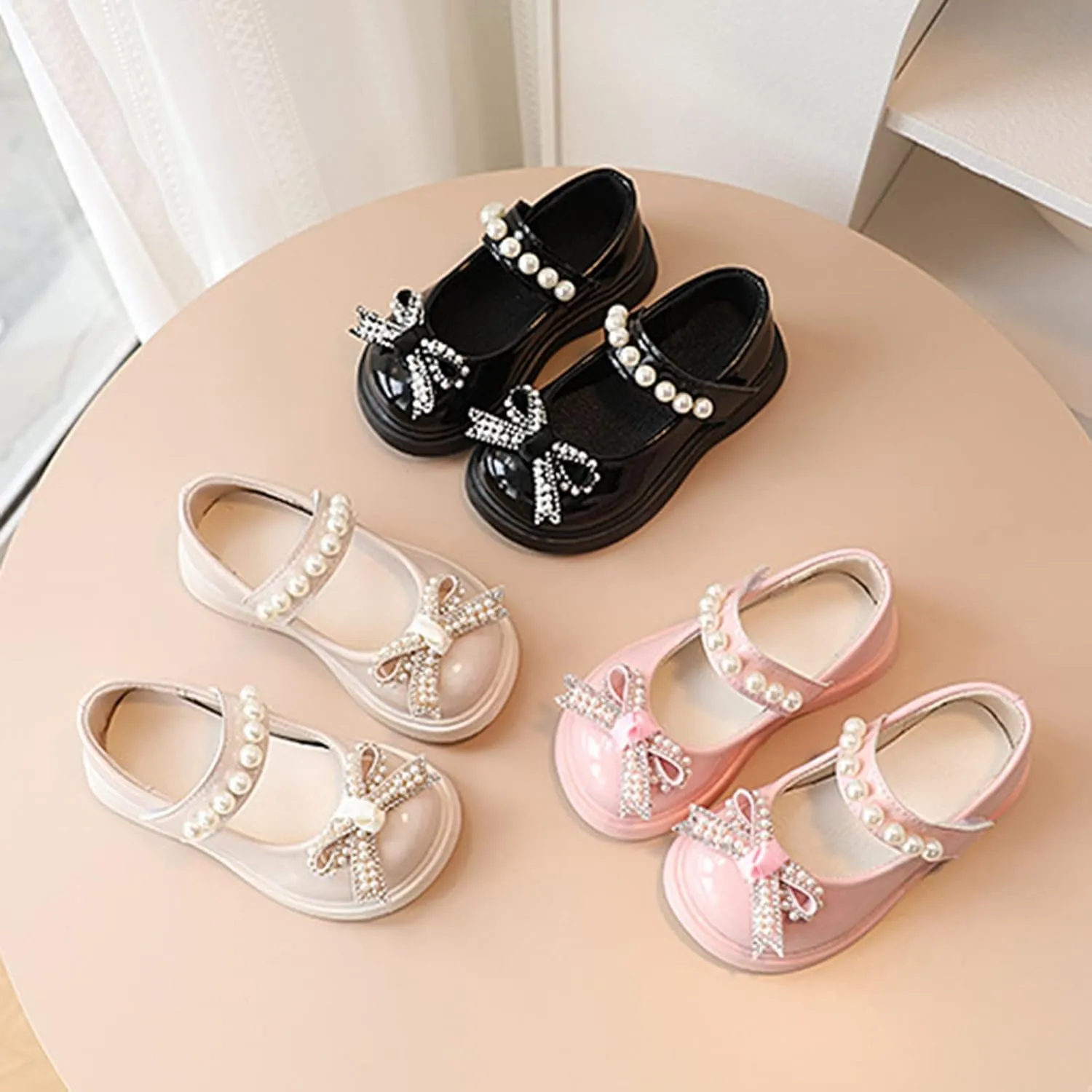 Toddler Girls Platform Mary Jane Shoes Bow Girls Dress Shoes Little Girl School Uniform Oxford Shoes for Girl Flats