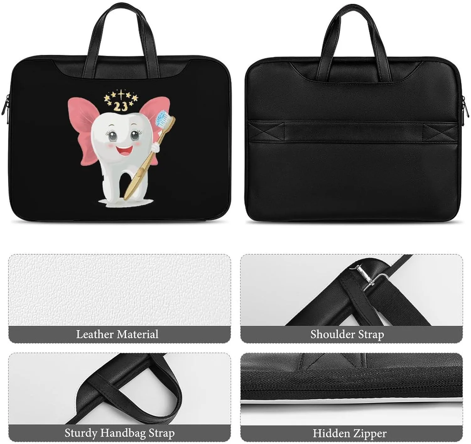 Tooth Fairy Laptop Tote Bag Waterproof Computer Carrying Case Business Office Briefcase