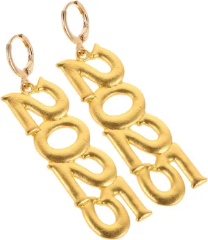 Totority Elegant 2025 Drop Earrings Minimalist Alloy Design for Women's New Year's Celebrations