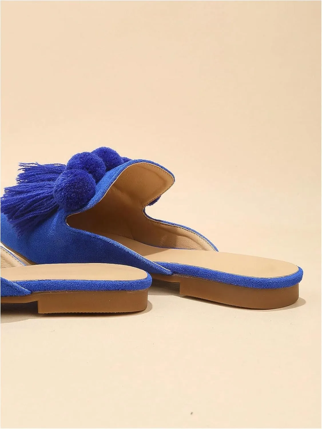 Verdusa Mules for Women 2025 Dress Shoes Slip On Flats Comfortable Pointed Toe Mules Dressy Casual Loafers