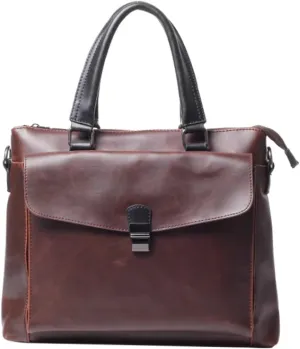 Vintage Messenger Crossbody Bag, Leathers, Waterproof Laptop Briefcase, Multi-pocket design, Mens Work Bag, for Travel Office Business College, 14.9in