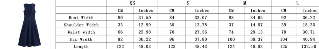 Women Office Denim Solid O-Neck Zipper Sleeveless Straight Robe Bodycon Jeans Dresses
