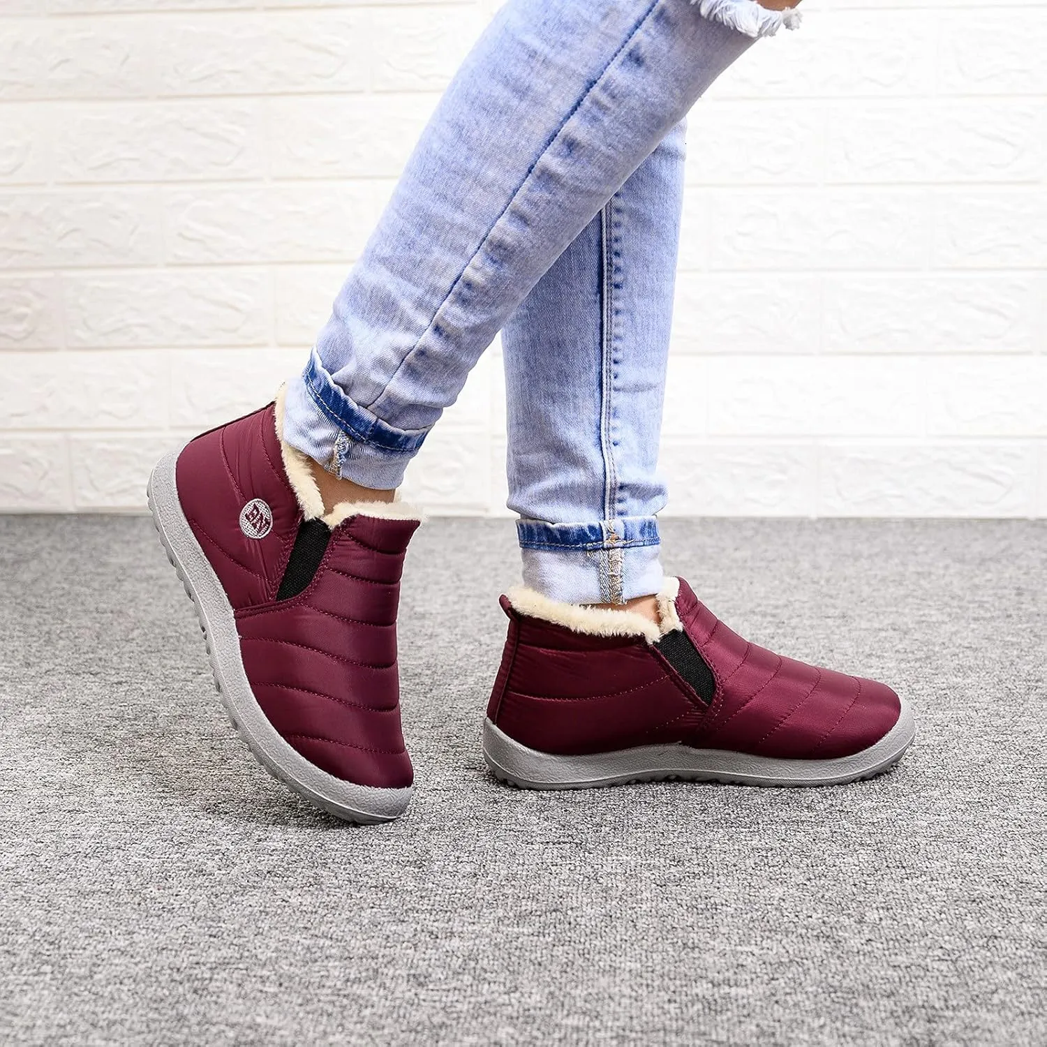 Women Snow Boots Waterproof Tall Women Snow Boots Size 8 Womens Winter Boots Size 9 Wide Boots for Snow and Ice Botas De Nieves Calidad Para Mujer Impermeables