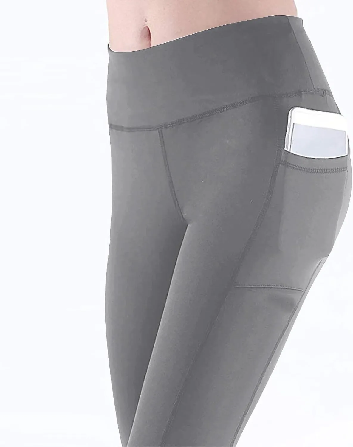 Women Yoga Leggings High Waist Stretch Slim Fit Soft Comfy Fitness Sweatpant Sport Jogger Pants Trouser with Pocket