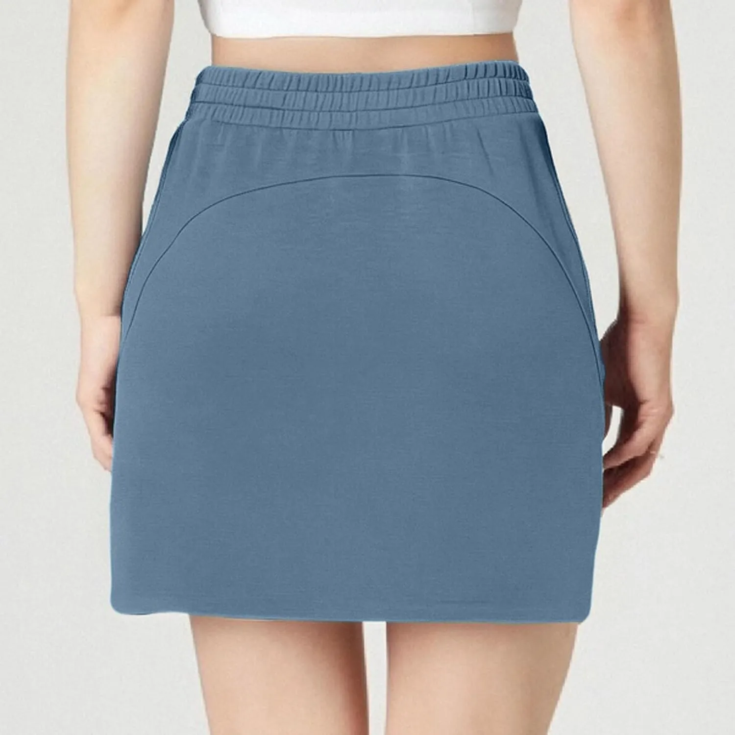 Women's Active Performance Skort Solid Tie Lightweight Running Tennis Golf Skirt Trendy, S-2XL