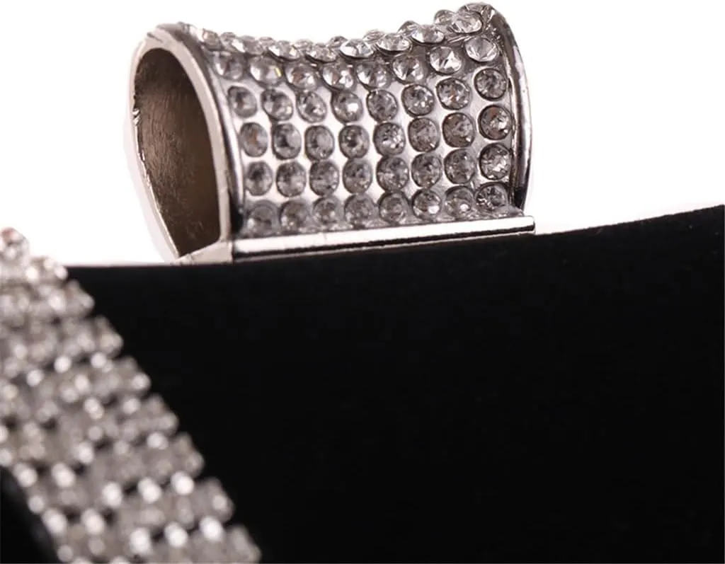 Women's Bag Diamonds Finger Evening Party Bag U Flannel Bag