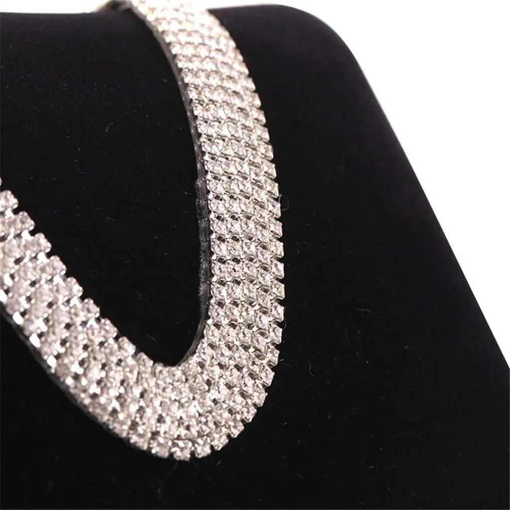 Women's Bag Diamonds Finger Evening Party Bag U Flannel Bag