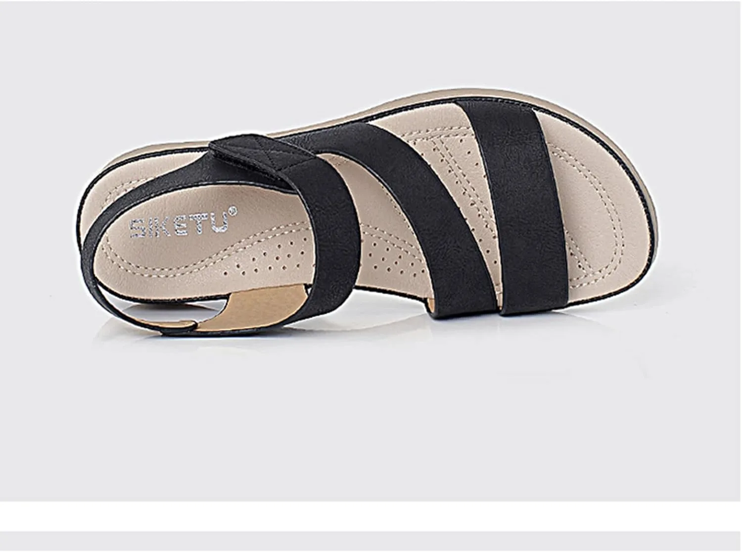 Women's Comfortable Walking Sandals, Open Toe Sport Slingback Ankle Strap Flat Summer Sandals Lightweight Platform Shoes