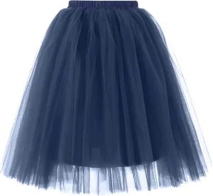 Women's Petticoat Skirt Puffy Tutu Skirt Costume Layered Ballet Tulle Pettiskirts Pleated Tulle Petticoat Tutu