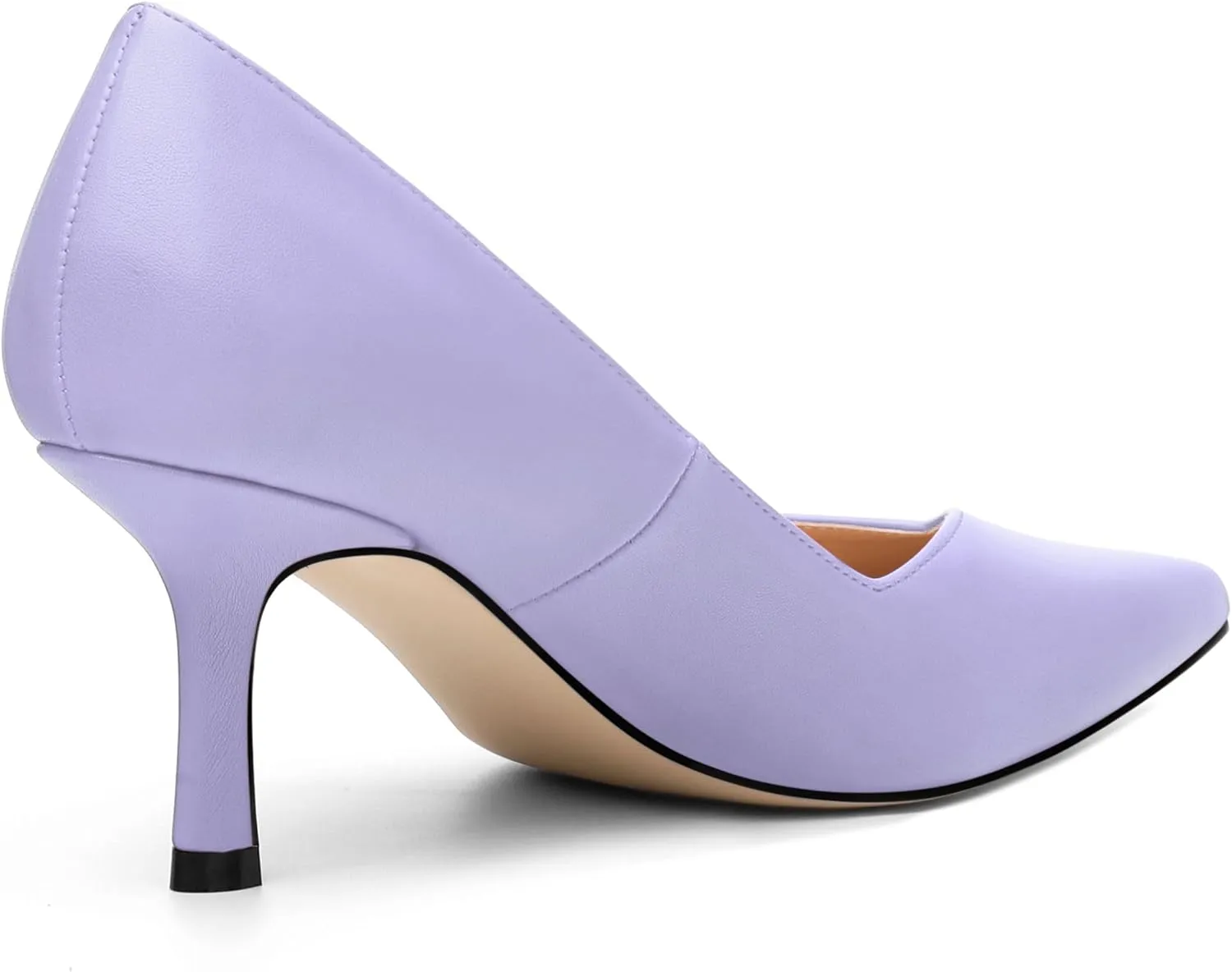 Women's Pumps, Pointed Closed Toe Kitten Heels for Women, Comfortable Mid Heel Women's Dress Shoes 2.5 inch