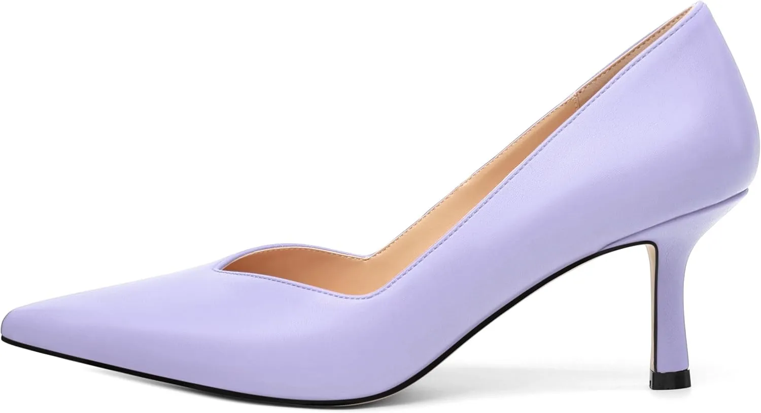 Women's Pumps, Pointed Closed Toe Kitten Heels for Women, Comfortable Mid Heel Women's Dress Shoes 2.5 inch