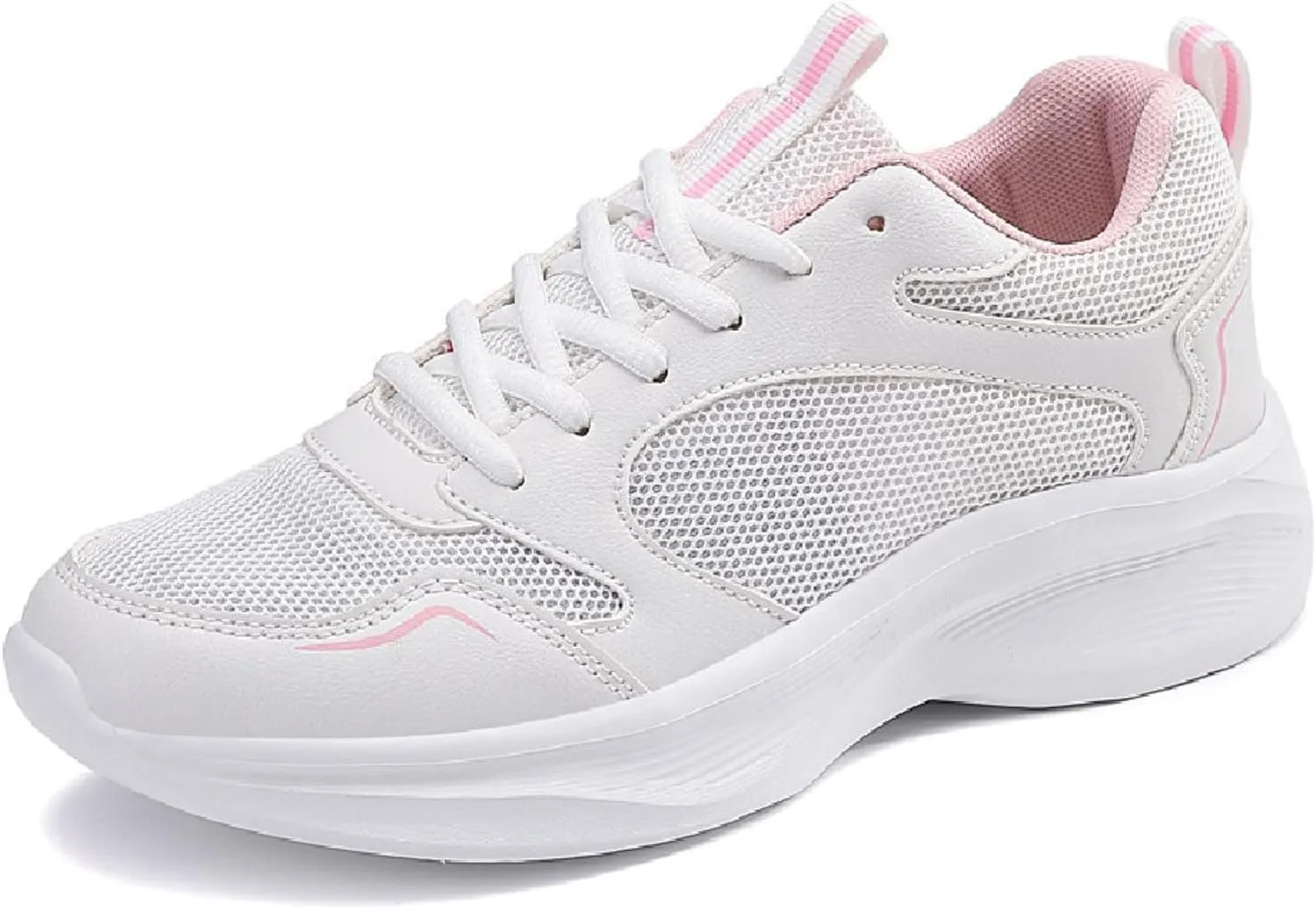 Womens Running Shoes Women Fashion Breathable Comfortable Athletic Sneakers Non Slip Lace Up Tennis Shoes