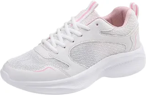 Womens Running Shoes Women Fashion Breathable Comfortable Athletic Sneakers Non Slip Lace Up Tennis Shoes
