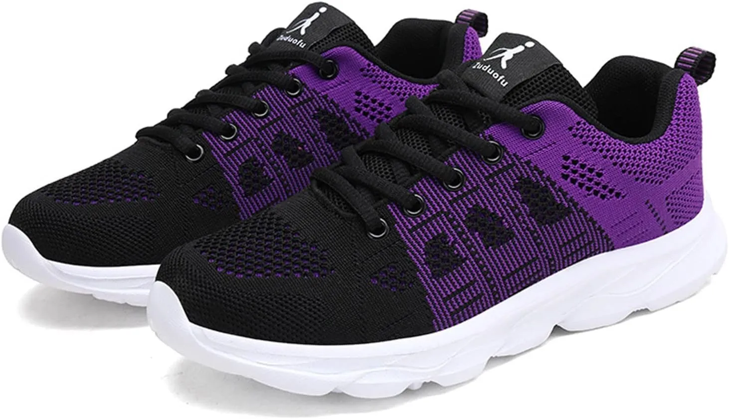 Womens Walking Running Shoes Lightweight Non Slip Tennis Fashion Sneakers Colorblock Platform Lace-Up Breathable Casual Shoes