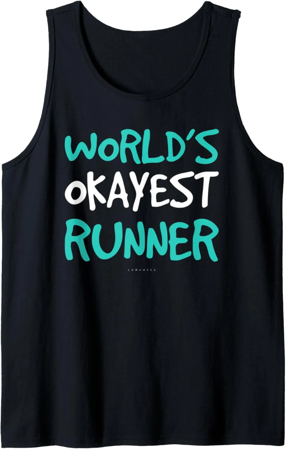 Worlds Okayest Runner Tank Top. Funny Running Runner Tanks Tank Top